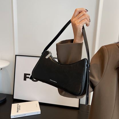 Shoulder Leather Solid Color Handbag