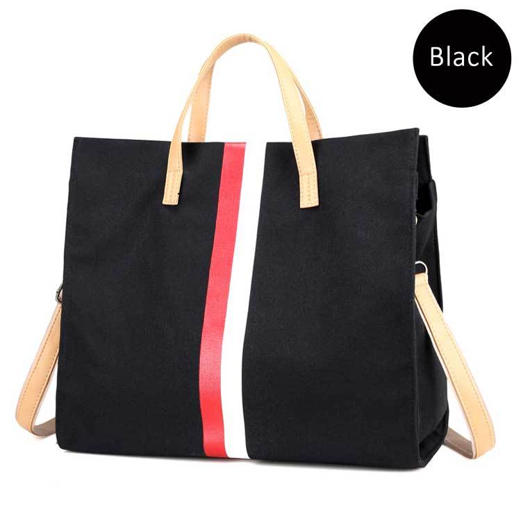 canvas ladies work bag women tote hand bag shoulder bag for women fashion lady shopping canvas stripe tote bags female handbags