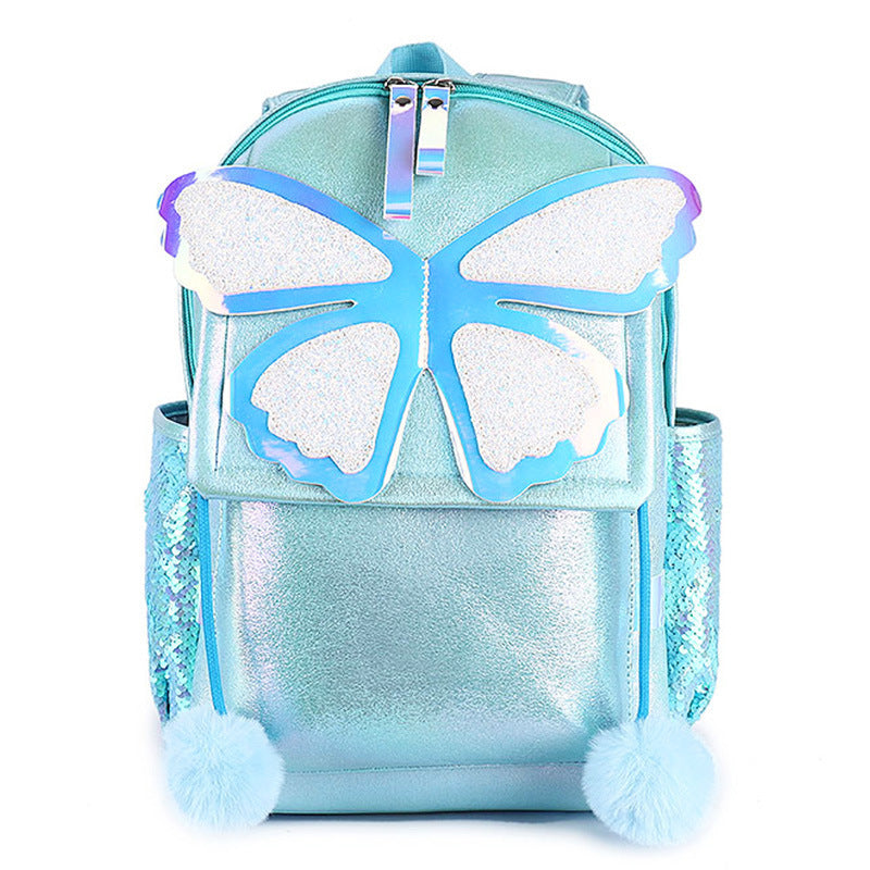 sequined butterfly cute backpack female korean style student schoolbag female