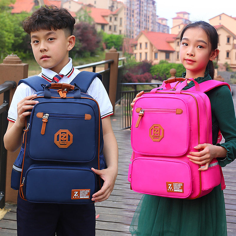 student fashion casual solid color schoolbag