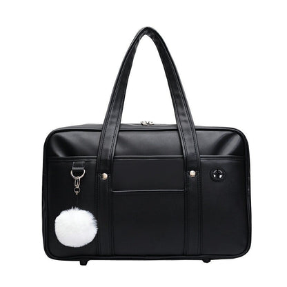 One-shoulder Student Commuter PU Uniform School Handbag