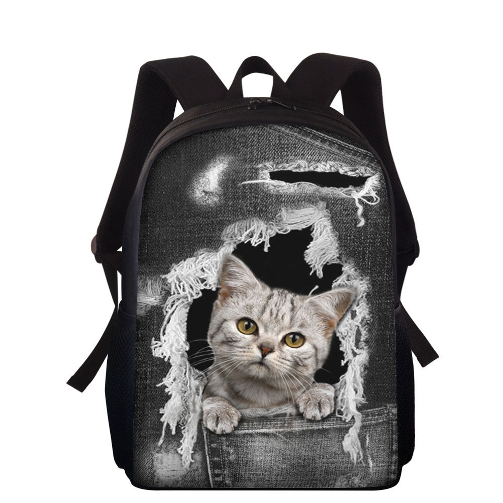 cowboy hollowed out pet cat childrens schoolbags