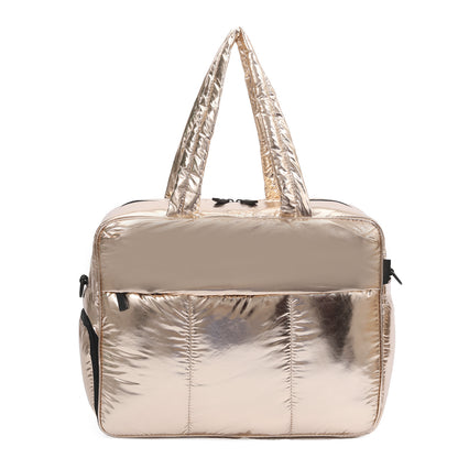down handbags winter travel duffle bag with shoes compartment portable sports yoga gym fitness shoulder bags for weekender overnight tote women