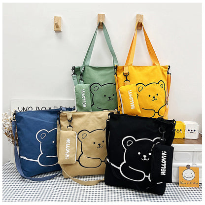 womens fashion bear printed crossbody bag