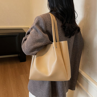 Large-capacity New-style Shoulder Bag Vintage High-end Minimalist