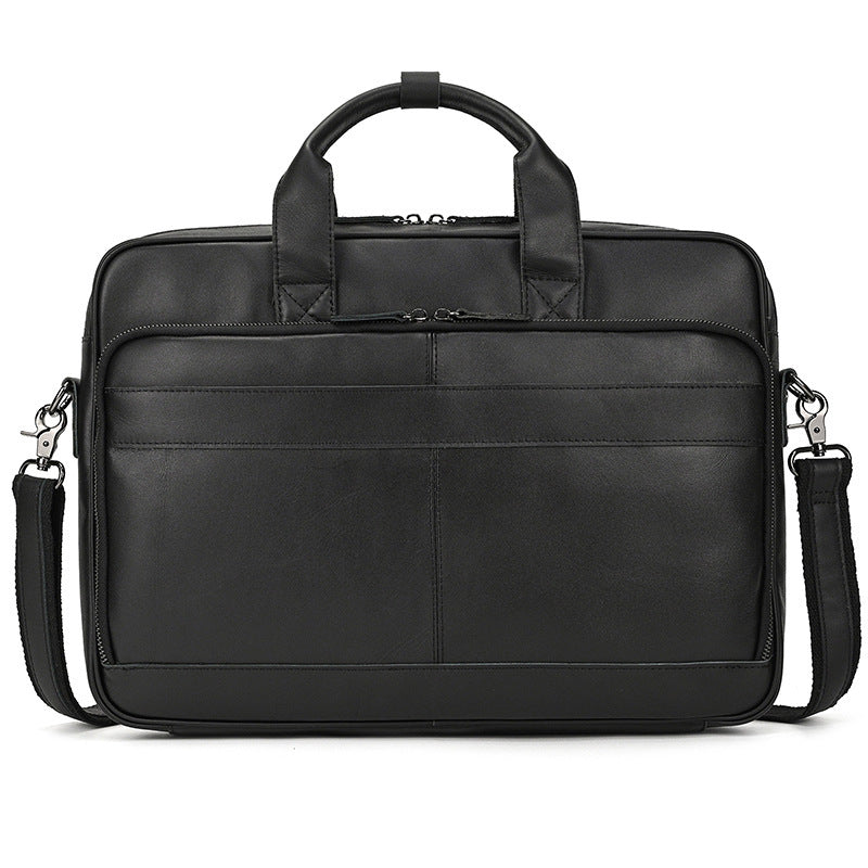 mens first layer cowhide portable briefcase