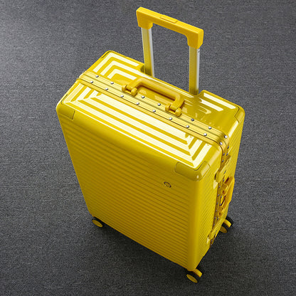 pc bright color fashion luggage 20 aluminium frame luggage universal wheel color matching 24 high end suitcase