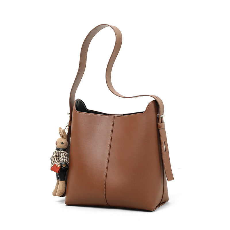 underarm leather bucket bag fashion everything large capacity shoulder bag