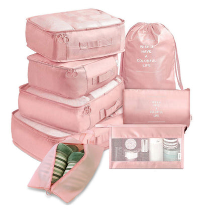 storage bag travel suitcase clothing arrangement eight piece set storage bag separation