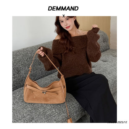 Large-Capacity Tote Bag In Matte Cowhide, Shoulder Or Crossbody Style