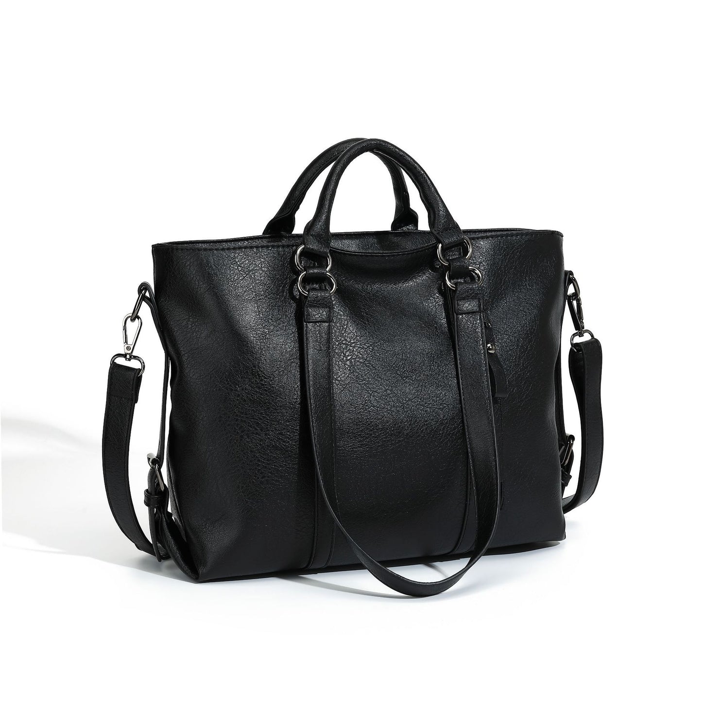 soft leather large capacity totes one shoulder portable