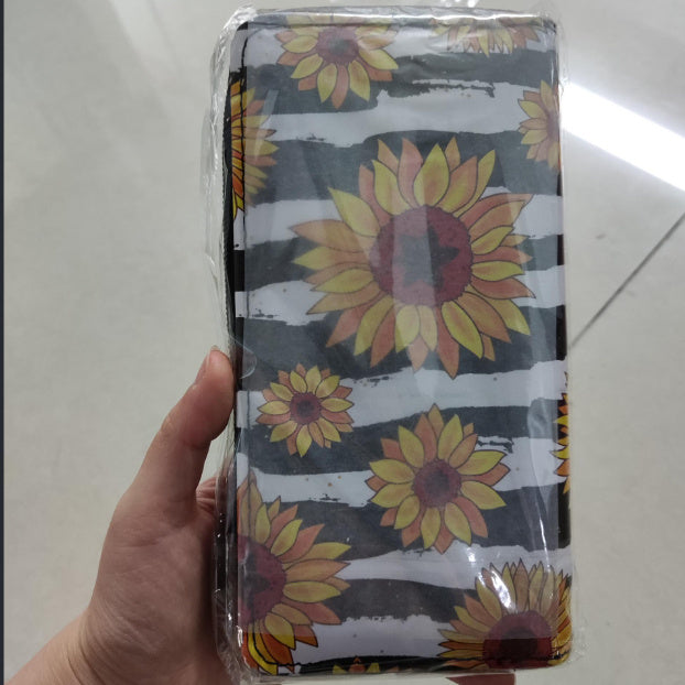 womens wallet sunflower print