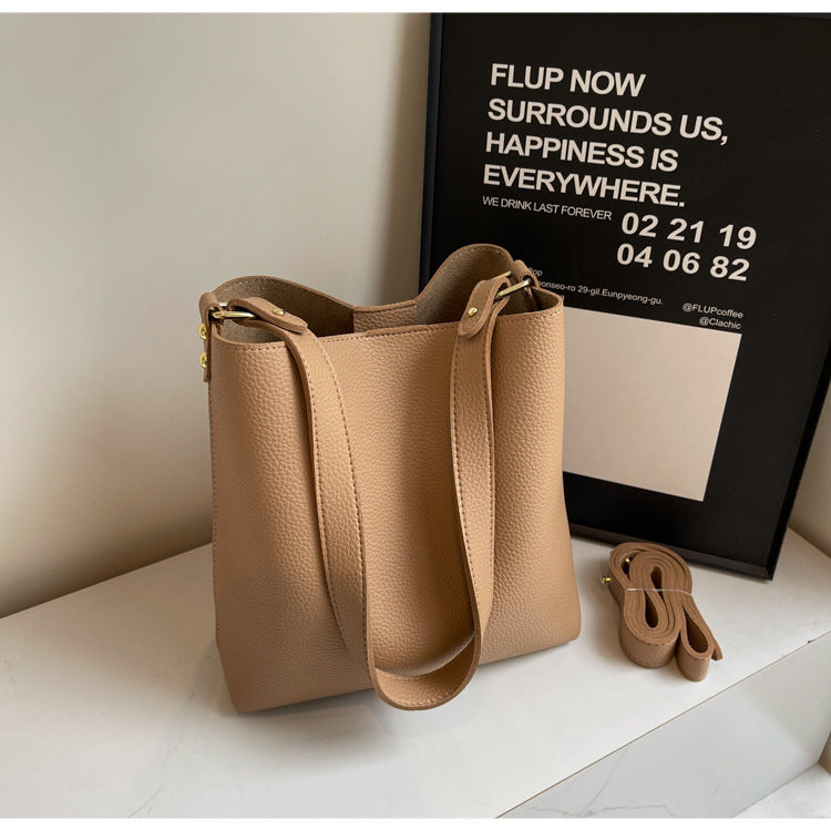 womens large capacity crossbody bucket bag