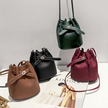 all match lychee pattern bucket bag