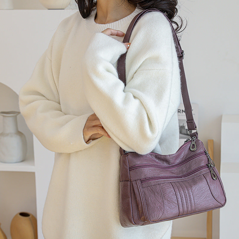 new casual womens cross body bag pu retro shoulder lightweight commuter bag