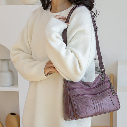 new casual womens cross body bag pu retro shoulder lightweight commuter bag