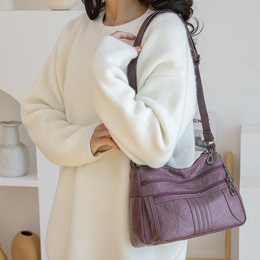 new casual womens cross body bag pu retro shoulder lightweight commuter bag