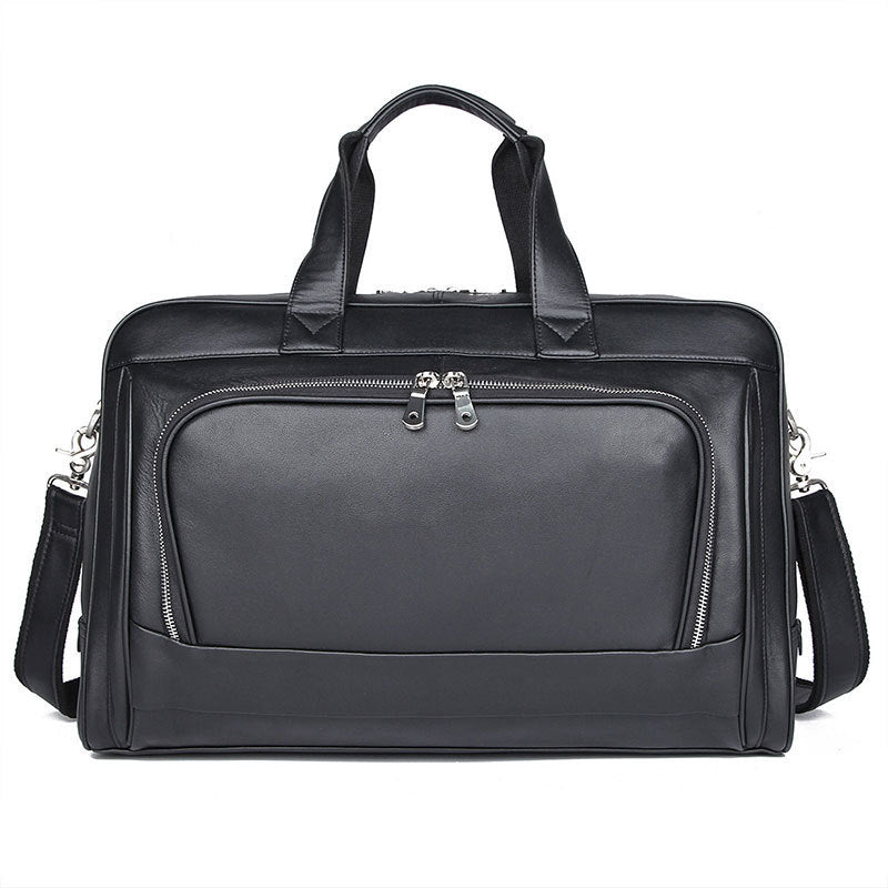 new leather business briefcase first layer cowhide mens bag nappa leather 17 inch laptop bag