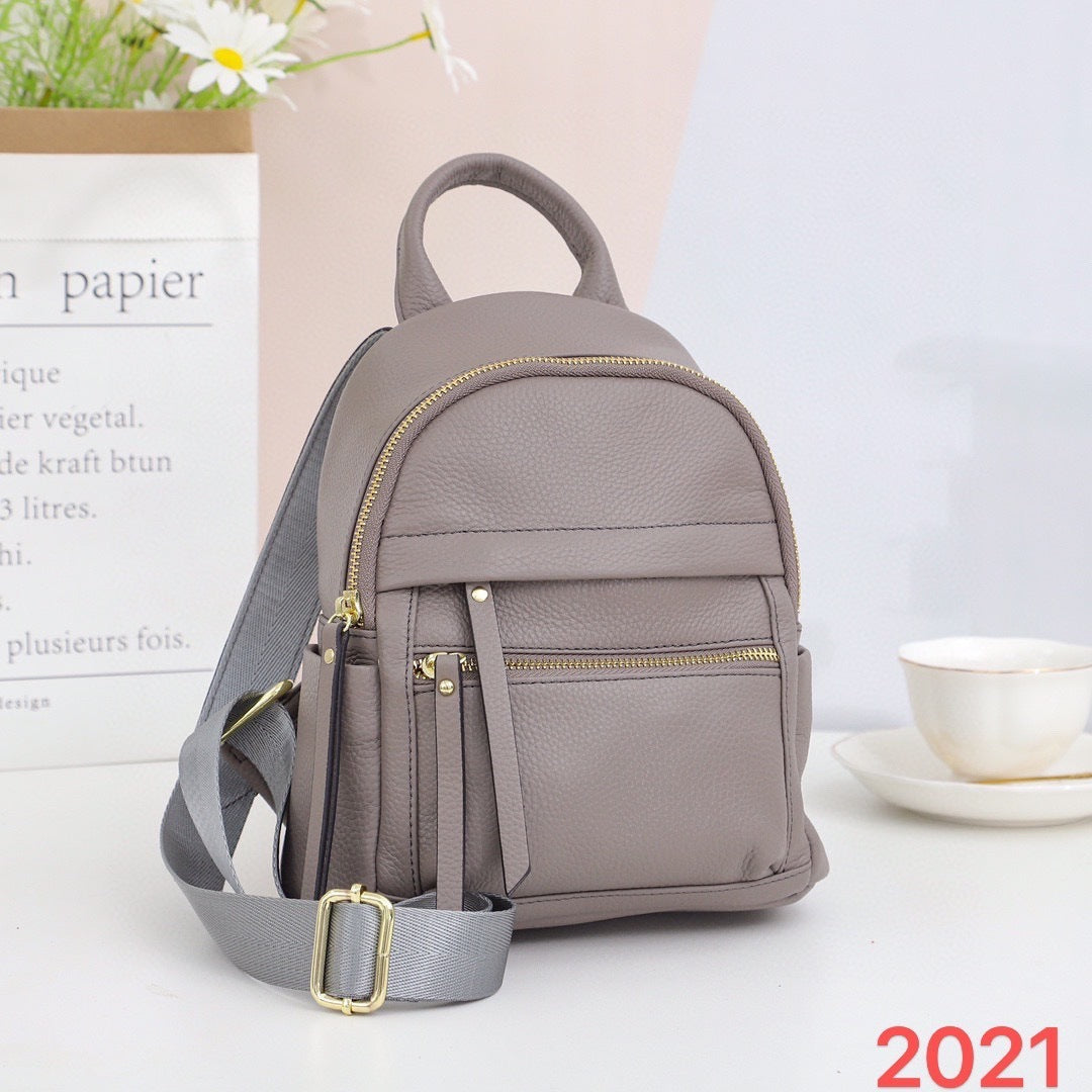 Fashion All-matching Leather Travel Bag Large-capacity Backpack