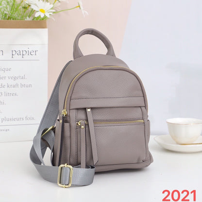 Fashion All-matching Leather Travel Bag Large-capacity Backpack
