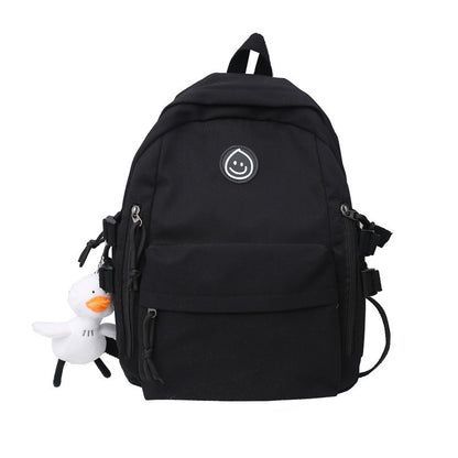 student backpack mori pure color junior high school campus backpack