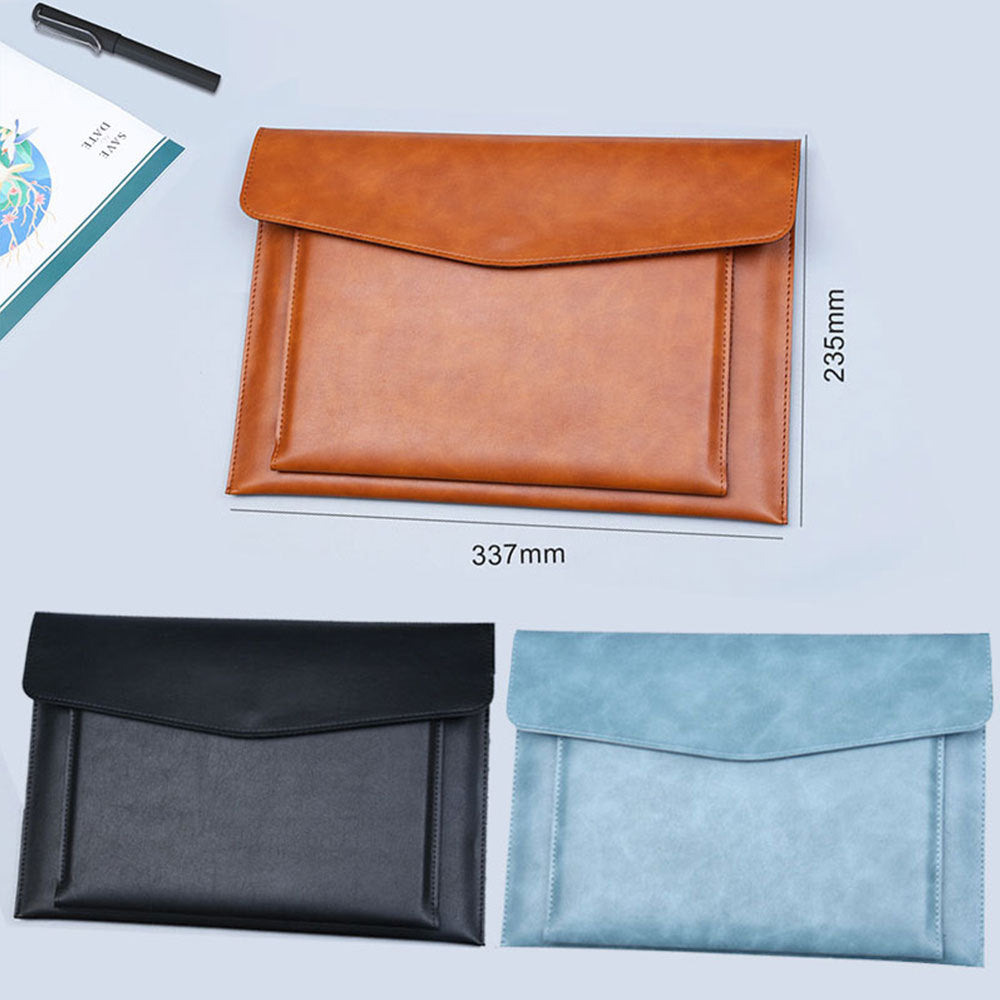 a4 file bag contains large capacity double layer leather protective sleeve