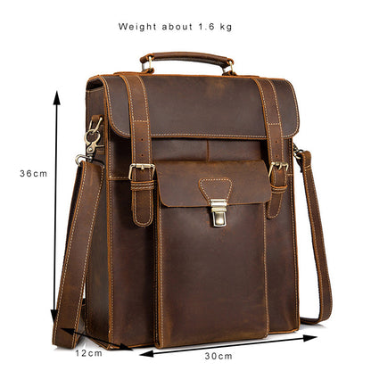 leather backpack men