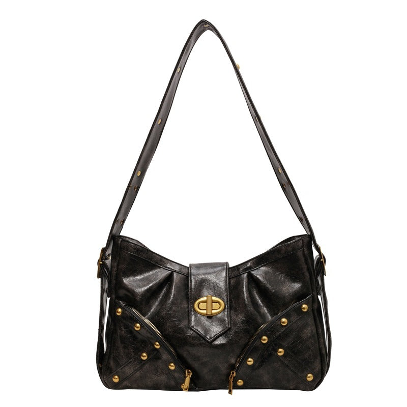 high sense heavy industry rivets y2g hot girl underarm bag