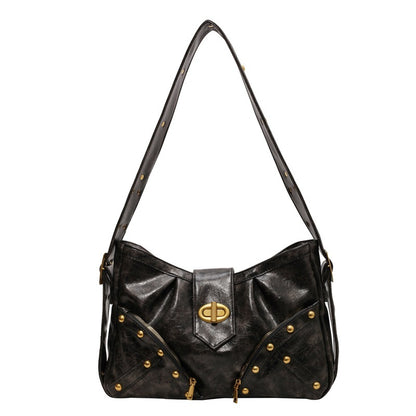 high sense heavy industry rivets y2g hot girl underarm bag