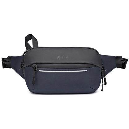 mens waist bag korean version functional multi function expandable messenger