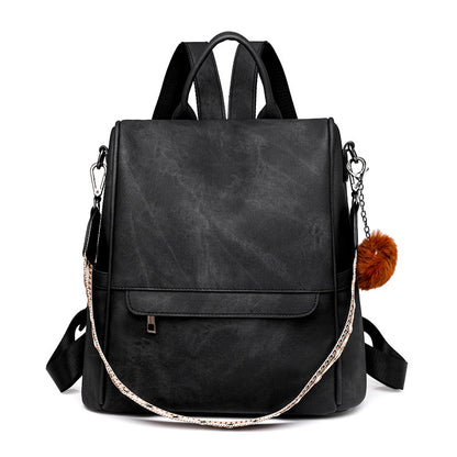 female daily versatile casual pu backpack