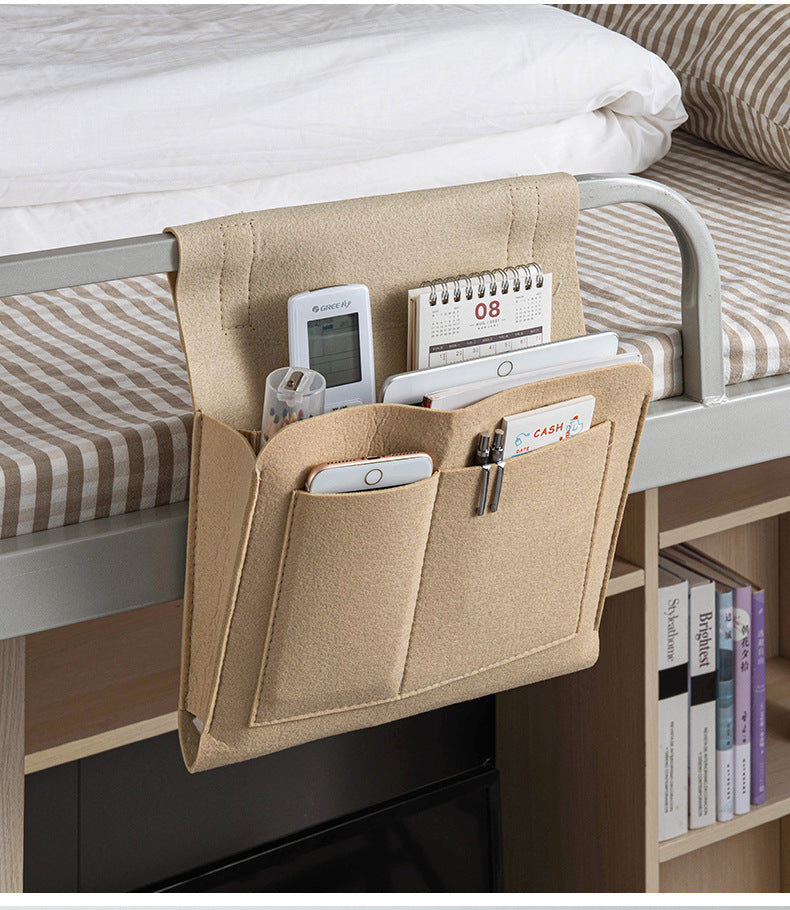 bedside mobile phone storage remote control hanging bag