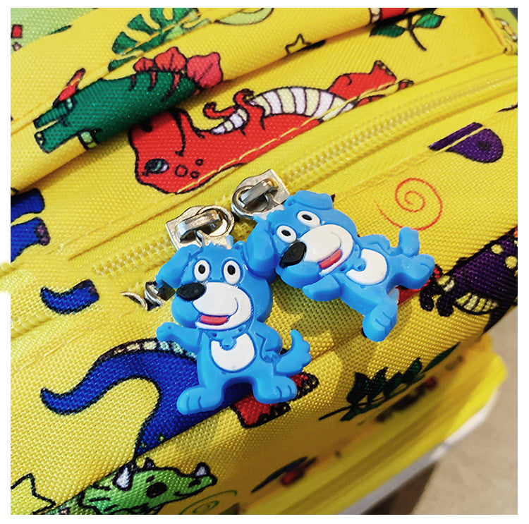 cartoon student schoolbag dinosaur nylon print childrens shoulders