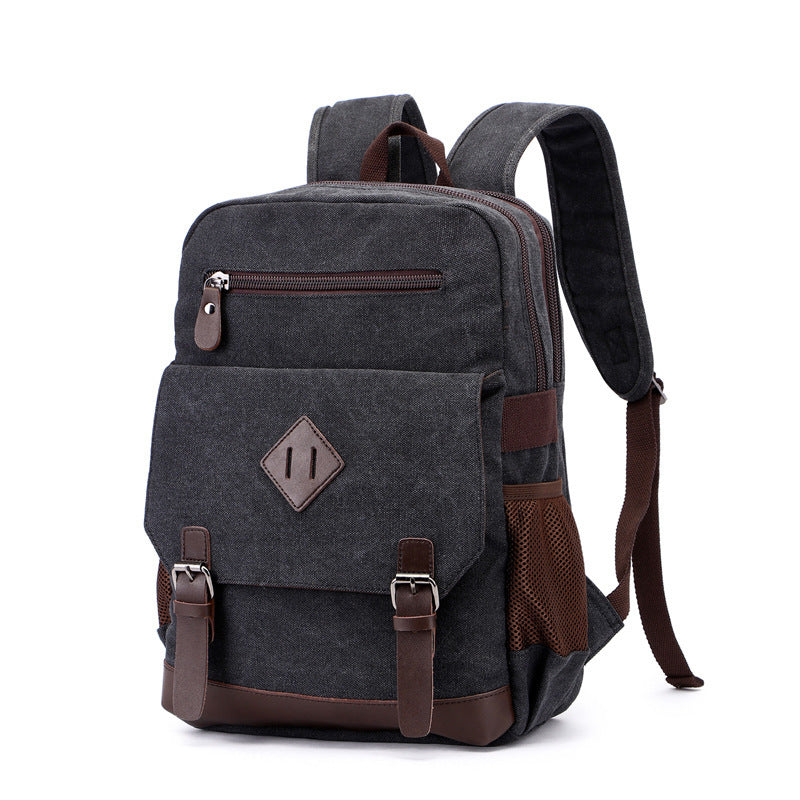 canvas bag retro casual shoulder computer backpack