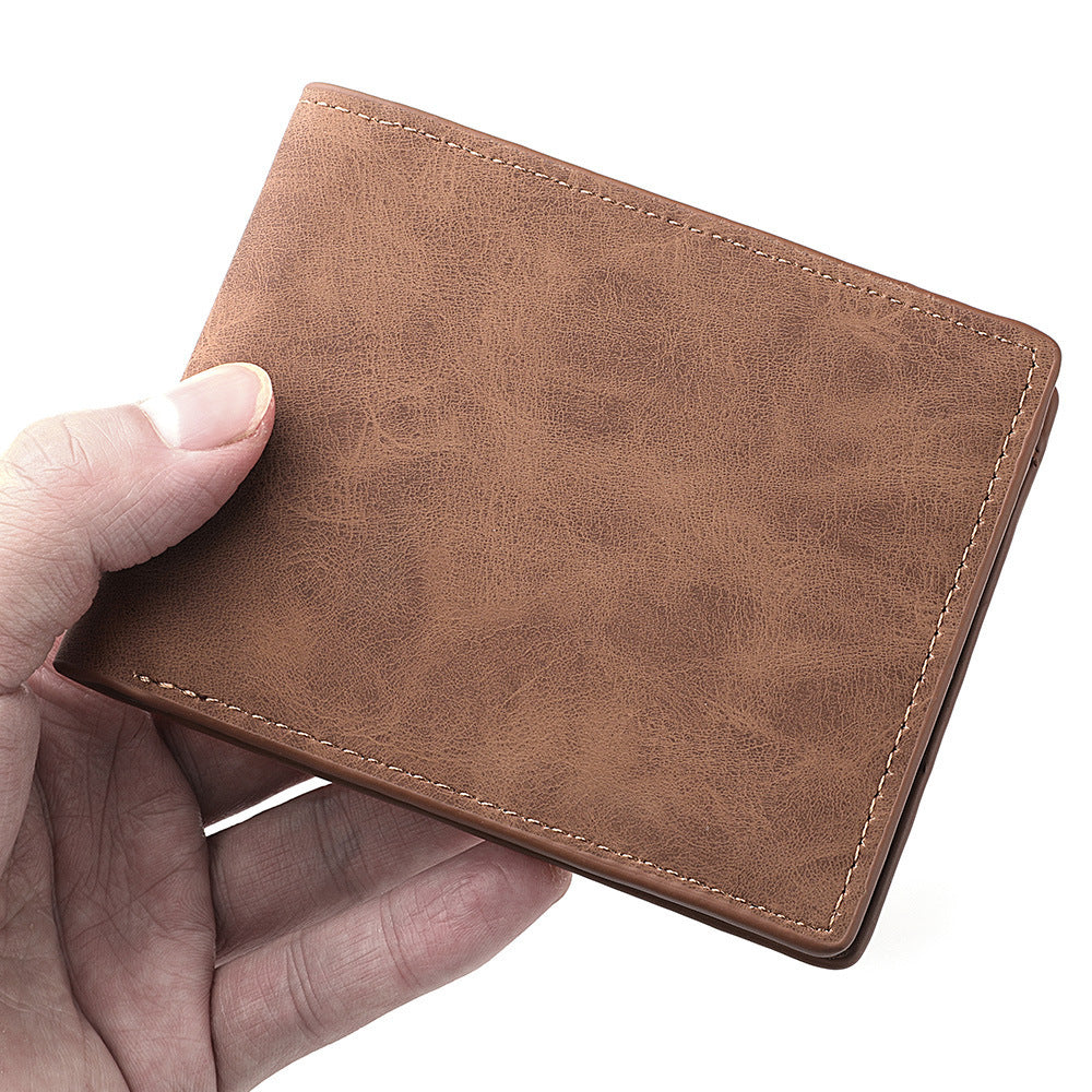 mens fashion personality vintage zipper simple wallet