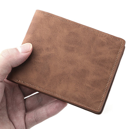 mens fashion personality vintage zipper simple wallet