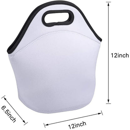 Neoprene White Lunch Bag DIY Graffiti