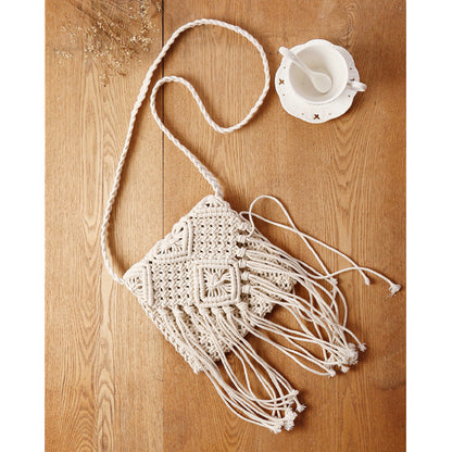 womens fashion retro tassel crossbody straw bag