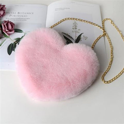 love bags for women plush chain shoulder bags valentines day party bag