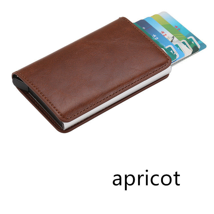 pu automatic card card holder rfid multi function card holder