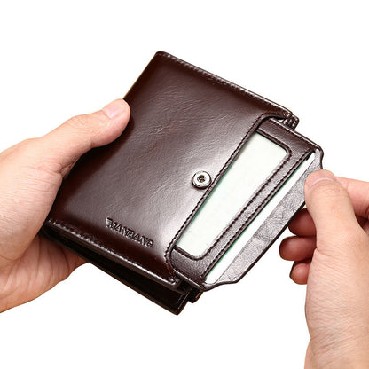 mens leather wallet wallet card holder