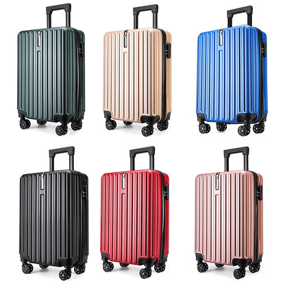 20-inch Large Capacity Student Suitcase Business Striped Trolley Case