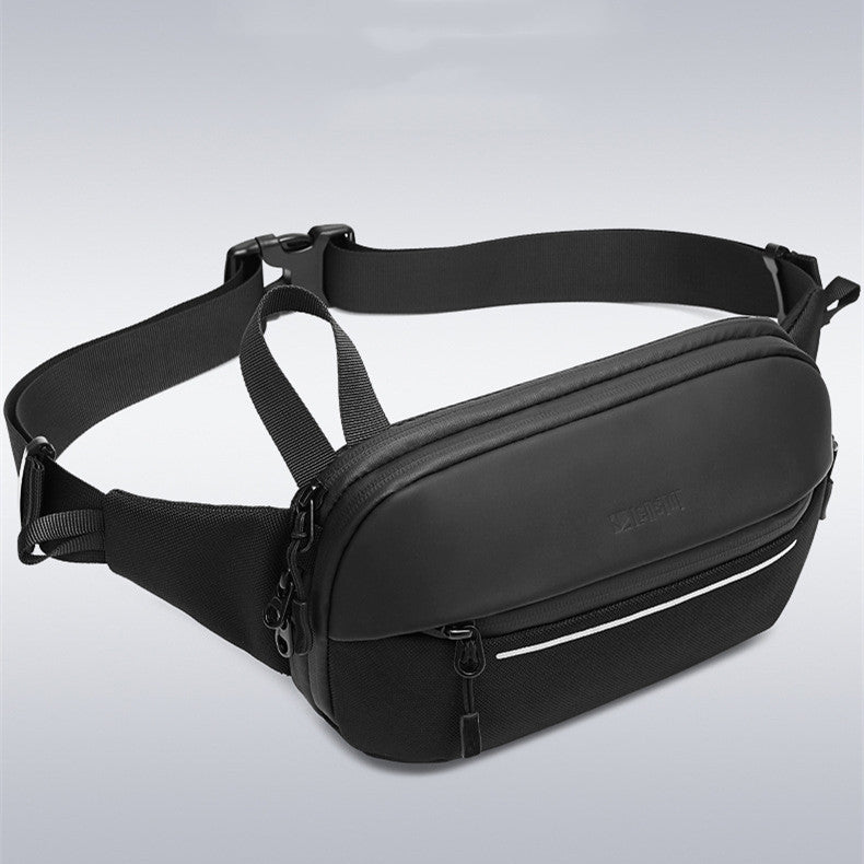 mens waist bag korean version functional multi function expandable messenger