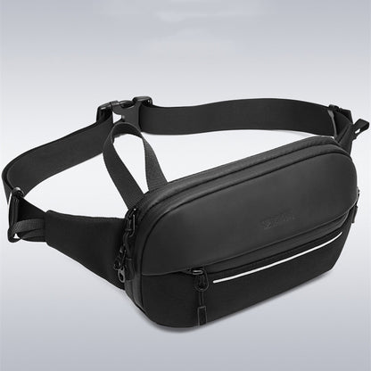 mens waist bag korean version functional multi function expandable messenger