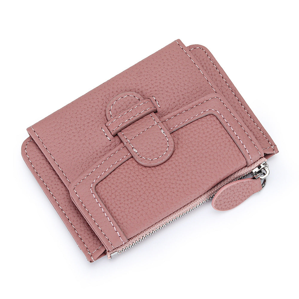 fashion ultra thin multifunctional leather multiple card slots wallet