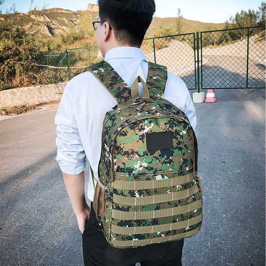 camouflage backpack outdoor large capacity backpack male and female student school bag