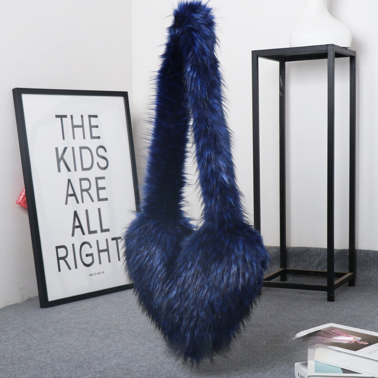 crossbody love female fur plush big bag capacity personality