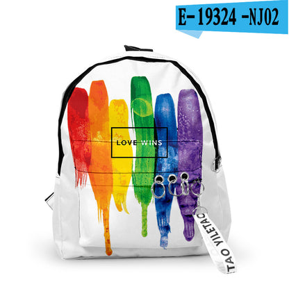 mens and womens fashion trend student daily 3d digital printing backpack