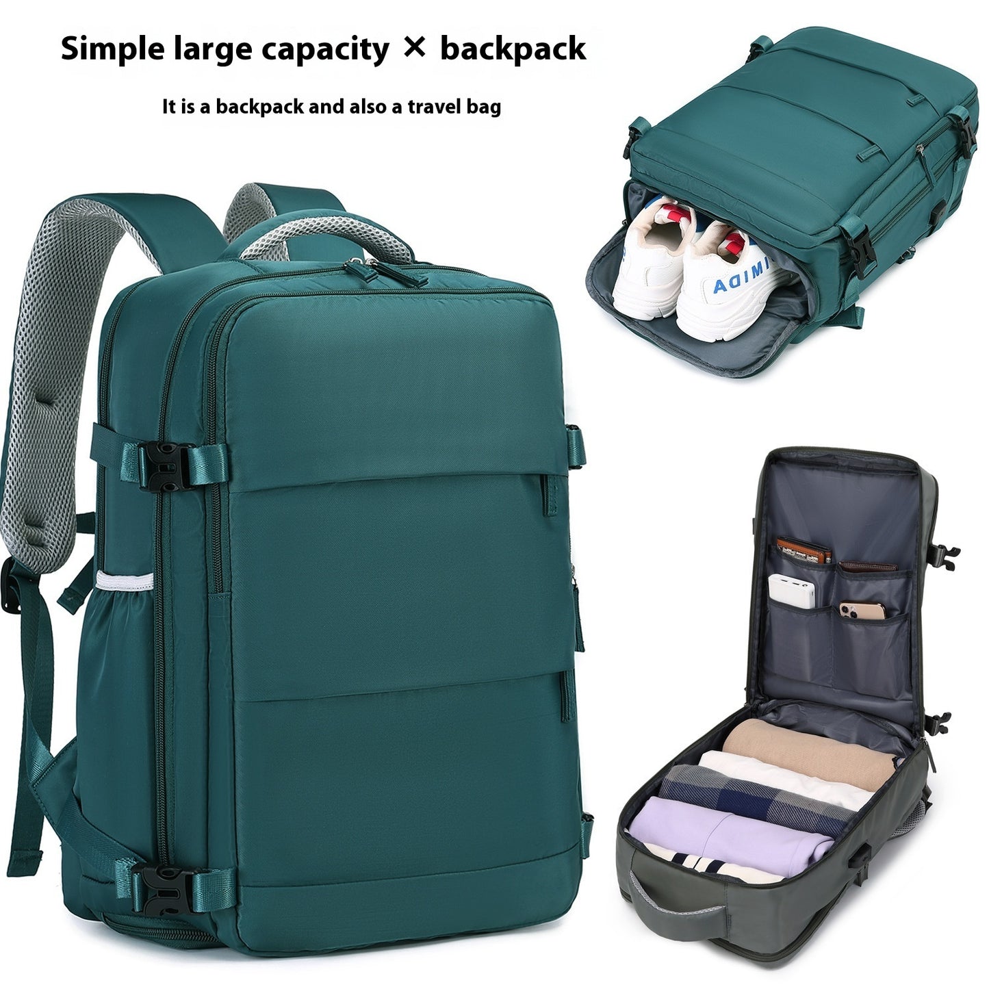 large capacity mens backpack lightweight short trip