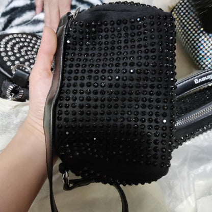 shiny rhinestone crossbody bag casual fashion